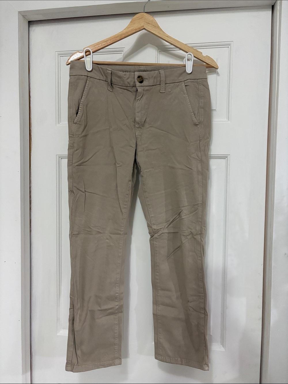 American Eagle Outfitters Beige Straight Leg Chinos